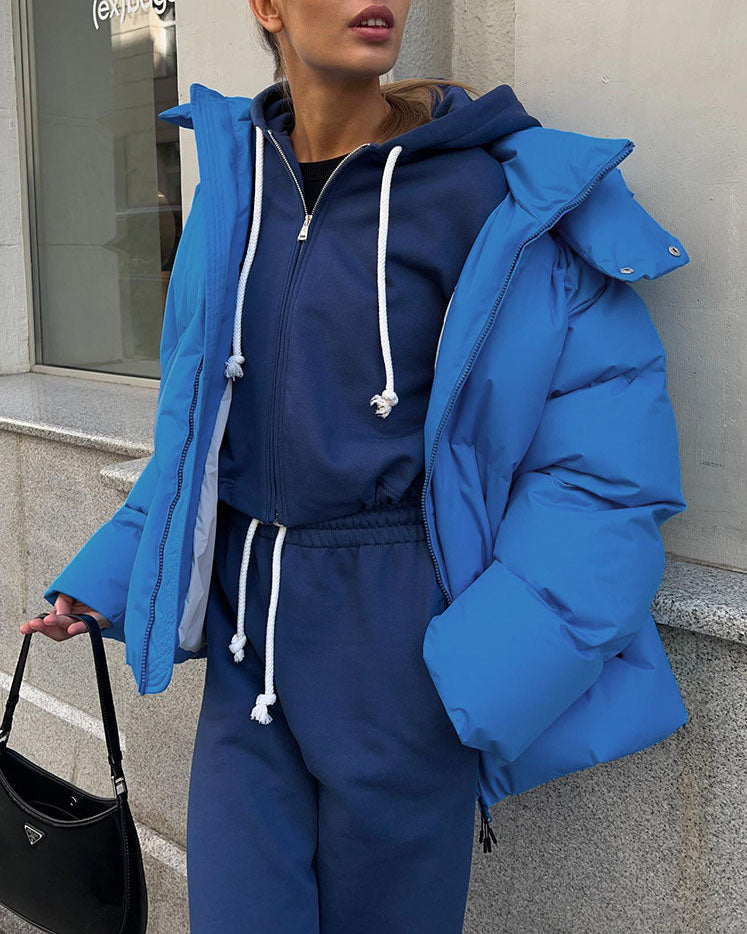 Krohn-e | Schönheit Kapuze Lockere Baumwolljacke