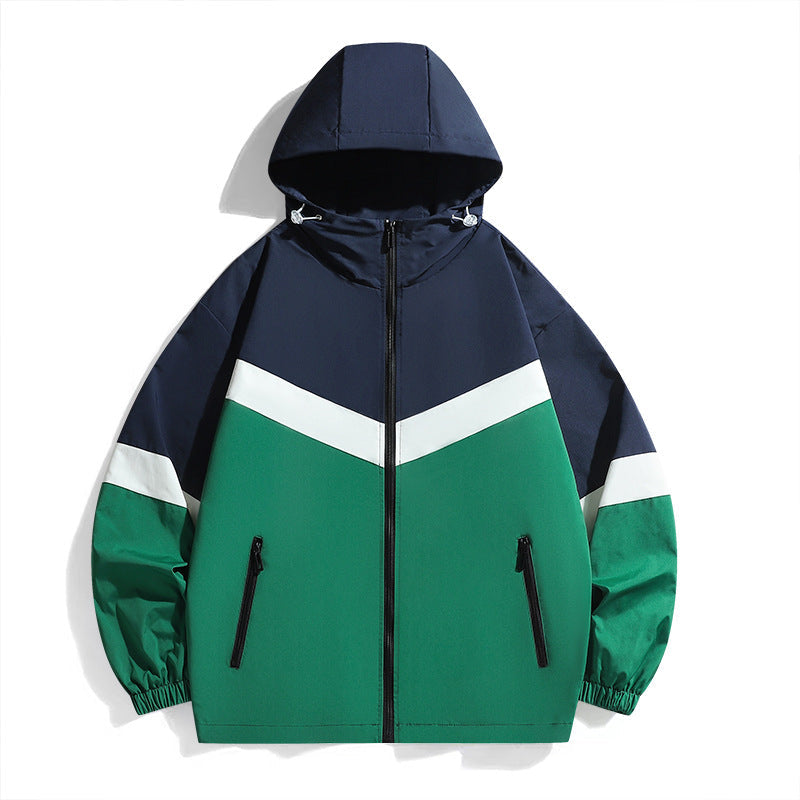 Herren leichte Übergangsjacke mit verstellbarem Kapuzensystem und atmungsaktiven Einsätzen Krohn-e