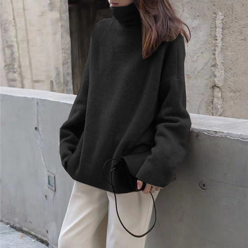 Damen bequemer Rollkragenpullover aus hochwertigem Wollmix Krohn-e