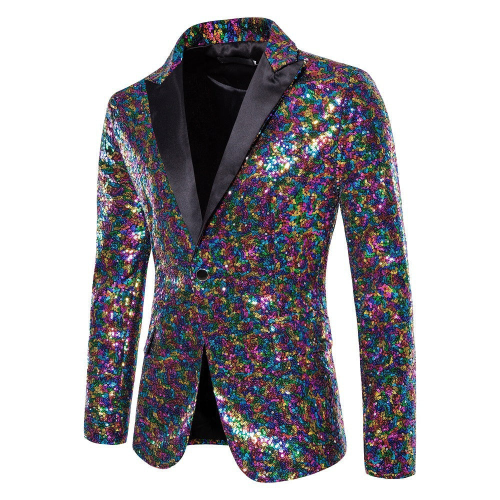 Herren schimmernder Pailletten Blazer Krohn-e