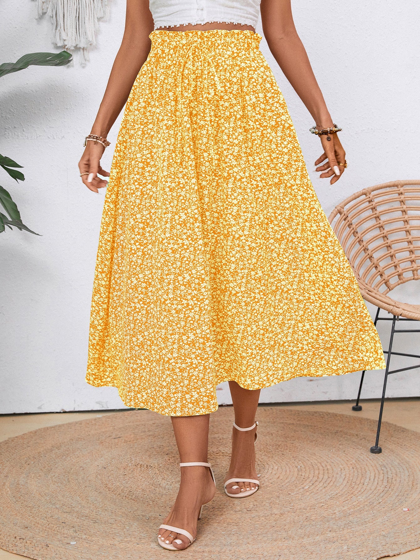 Damen Midi-Rock mit floralen Print Krohn-e