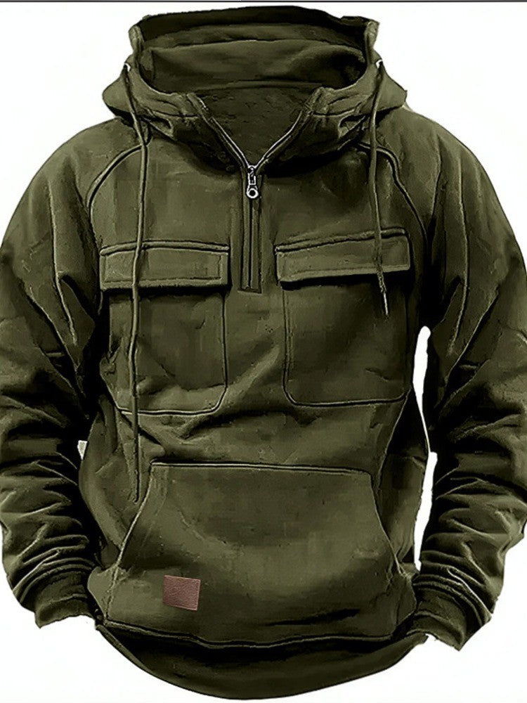 Herren funktionale Kapuzenpullover mit praktischen Taschen Krohn-e