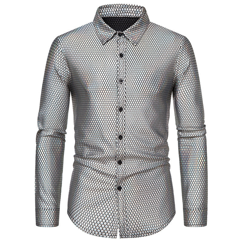 Herren Hemd mit glanzvollem Wabenmuster Krohn-e