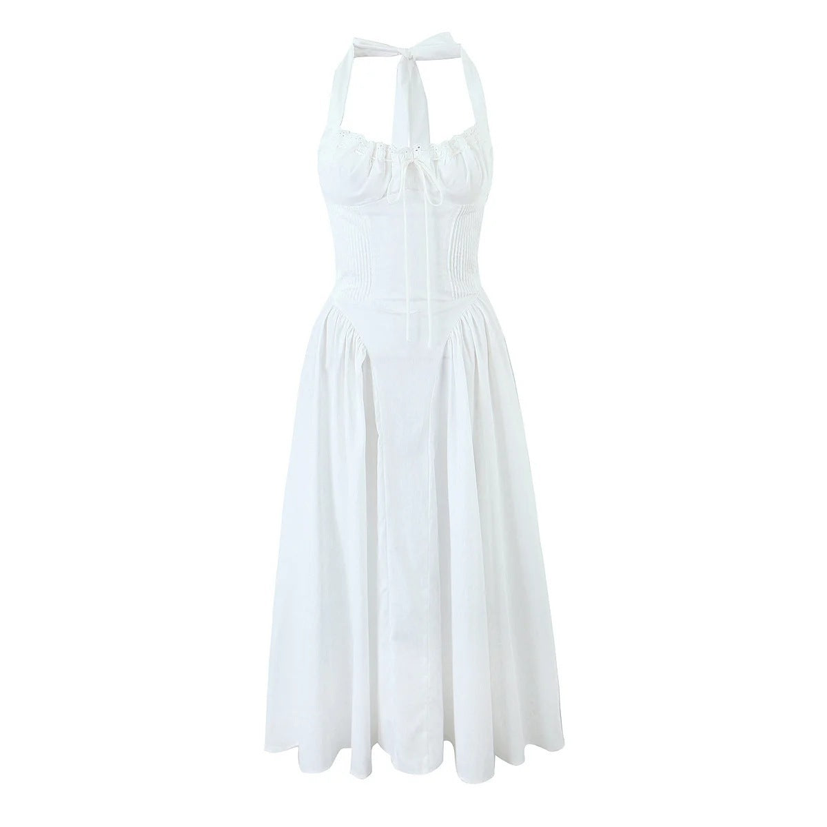 Fließendes Maxikleid von Fudus mit romantischem Halterneck