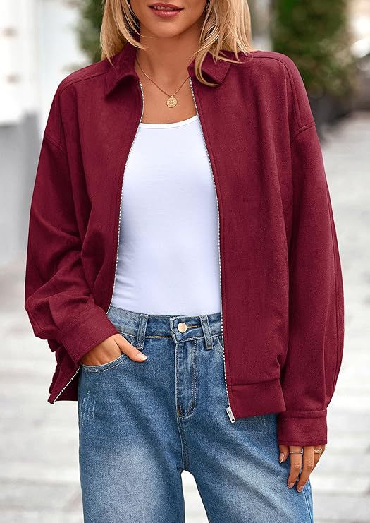 Damen lässige Übergangsjacke mit hohem Kragen und Reißverschluss Krohn-e