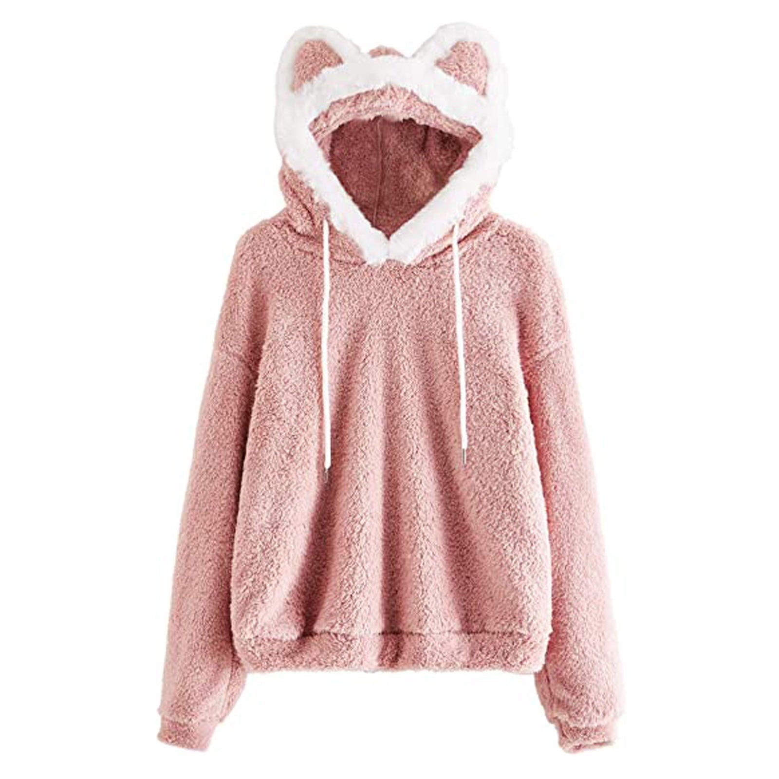 Damen Gemütlicher Kapuzenpullover mit süßem Ohren-Design und kuscheligem Fleece Krohn-e