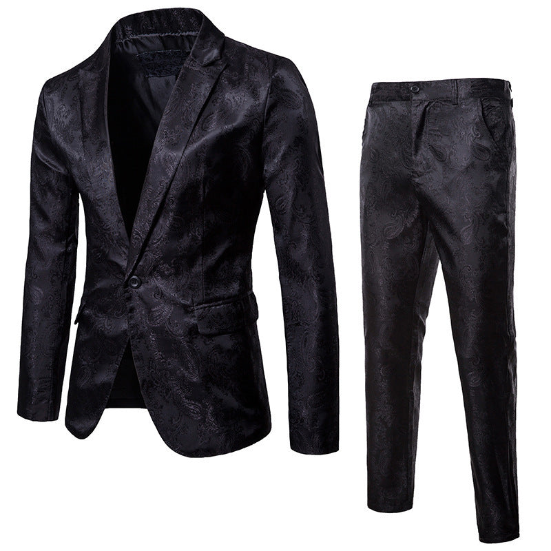 Herren elegantes Anzug-Set mit feinem Paisleymuster Krohn-e