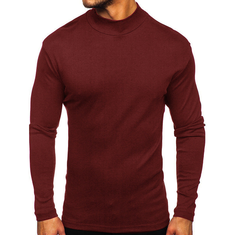 Herren Langarmshirt mit Stehkragen aus hochwertigem Material Krohn-e