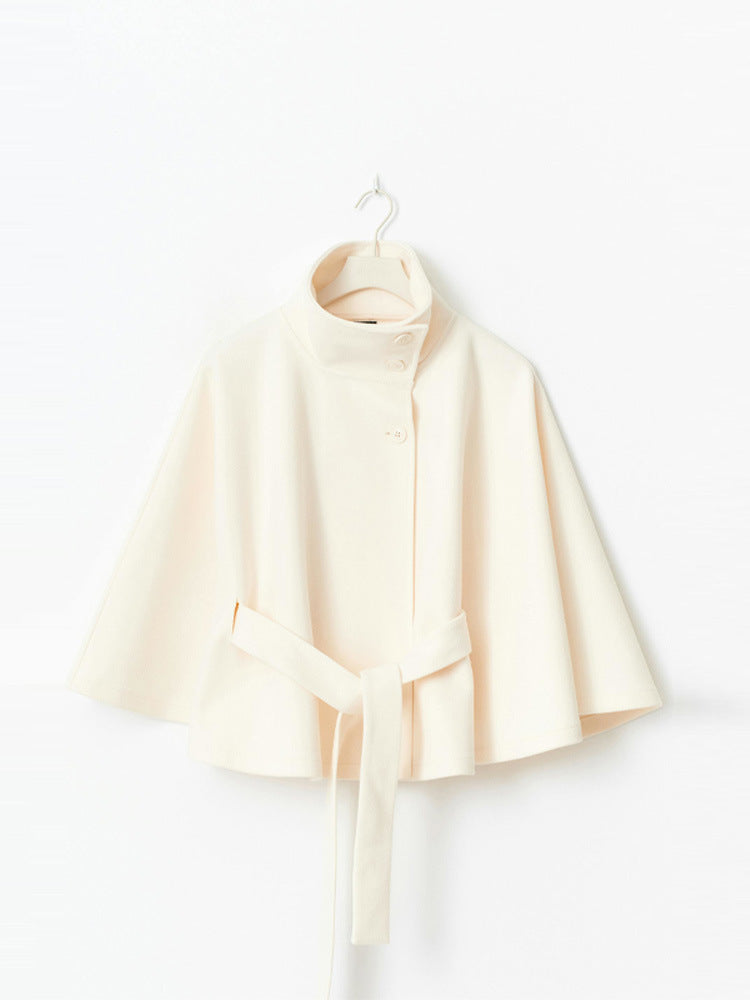 Damen Relaxed Fit Umhangjacke mit Bindegürtel Krohn-e
