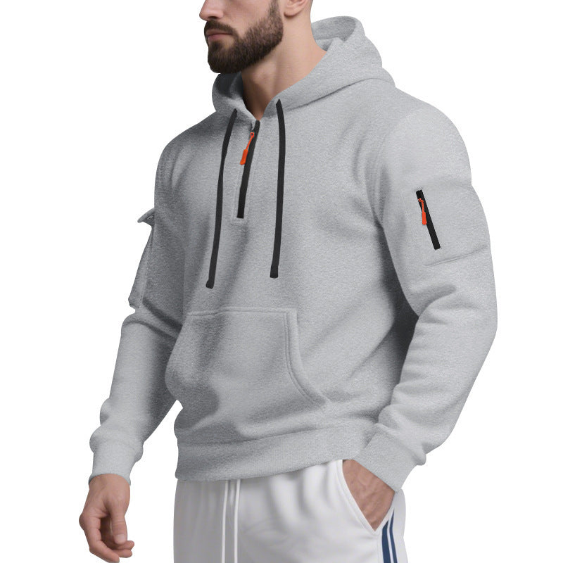 Herren Sport Hoodie mit praktischem Reißverschluss und seitlichen Taschen Krohn-e