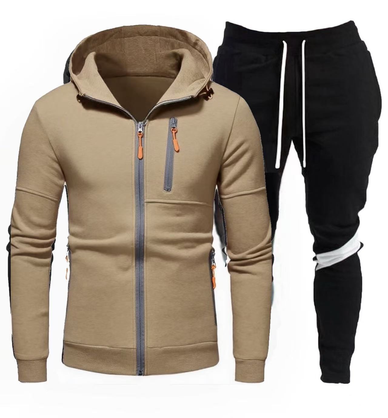 Herren sportliche Kapuzenjacke mit praktischem Reißverschluss und Jogginghose Krohn-e