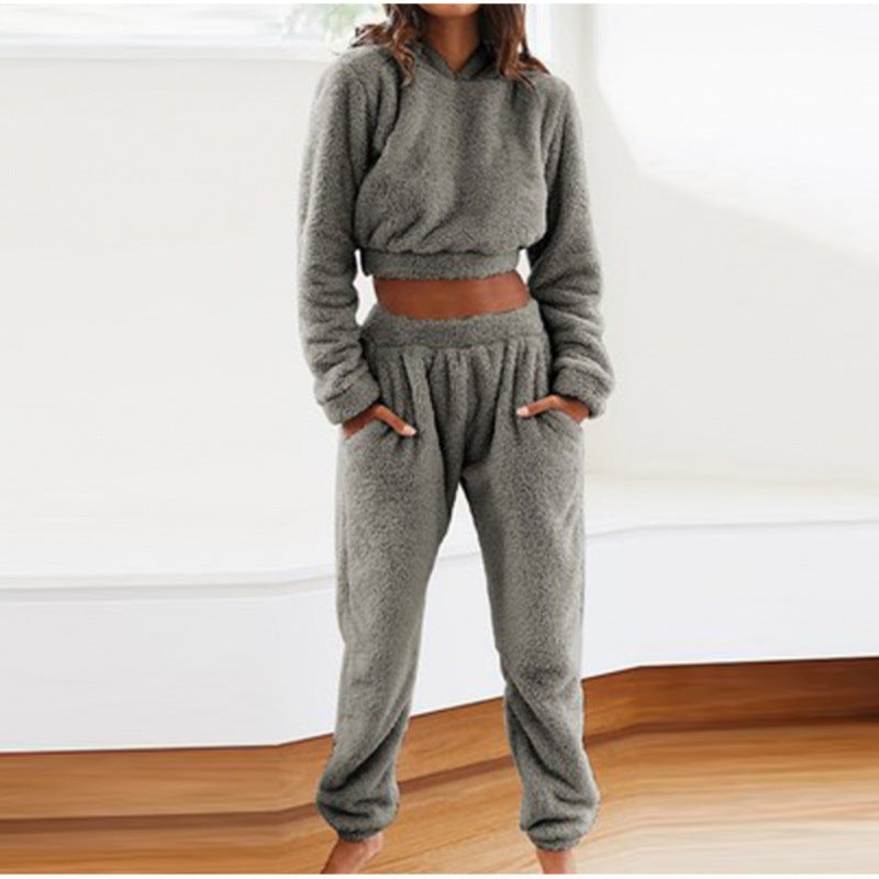 Damen kuscheliges Lounge-Set aus weichem Fleece Krohn-e