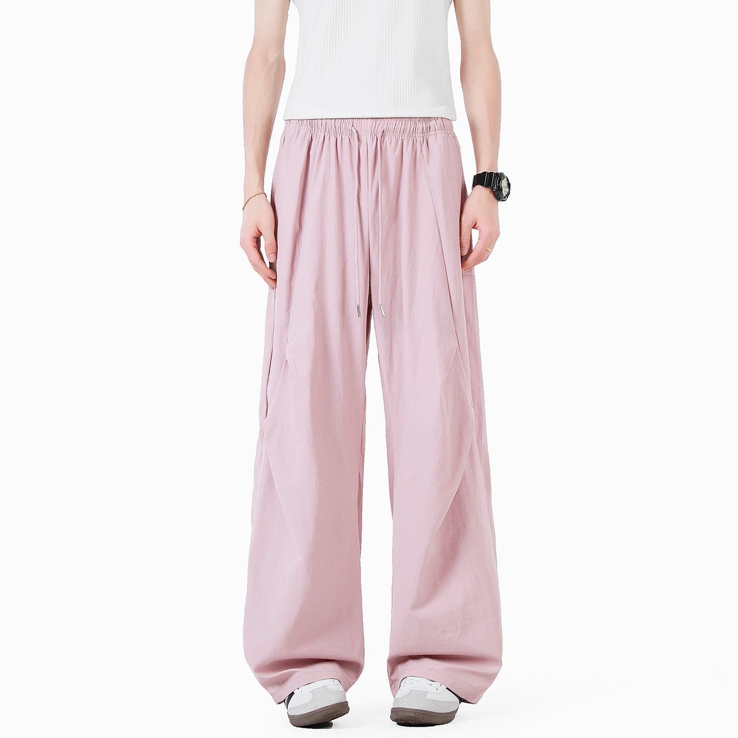 Unisex elegante Freizeithose mit hohem Bund und lockerer Passform Krohn-e