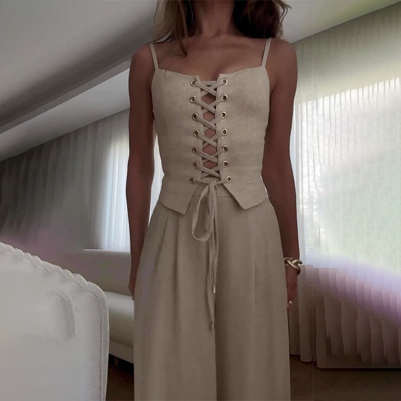 Damen Korsettbluse mit Schnüroptik Krohn-e