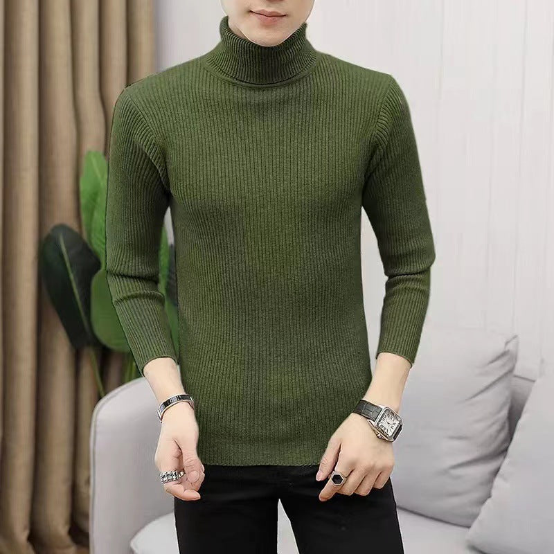 Herren Stehkragen Pullover aus ribbeltem Strick Krohn-e