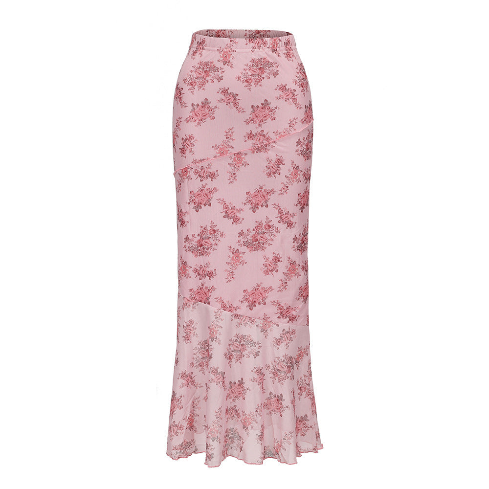 Fudus Eleganter, doppellagiger Meerjungfrauen-Maxirock