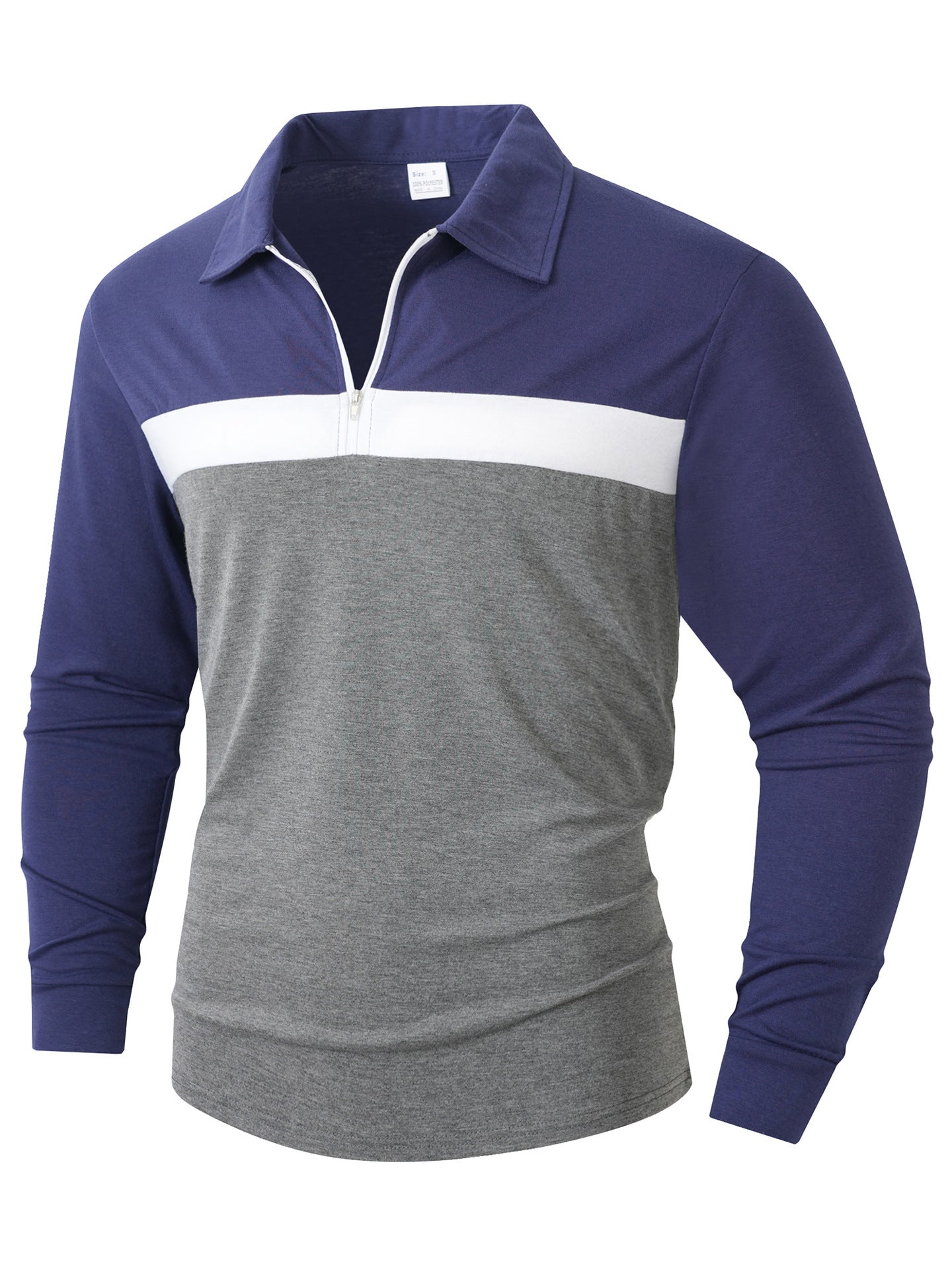 Herren Sportliches Langarmshirt mit Reißverschluss Krohn-e