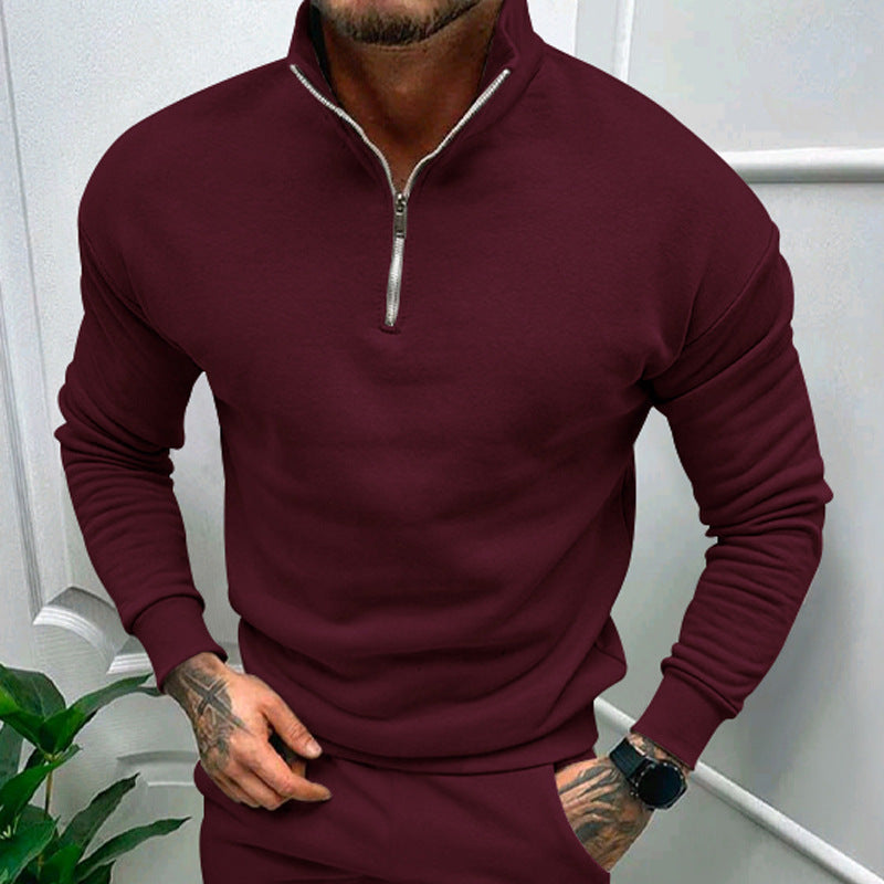 Herren eleganter Pullover mit Kragen und praktischem Reißverschluss Krohn-e
