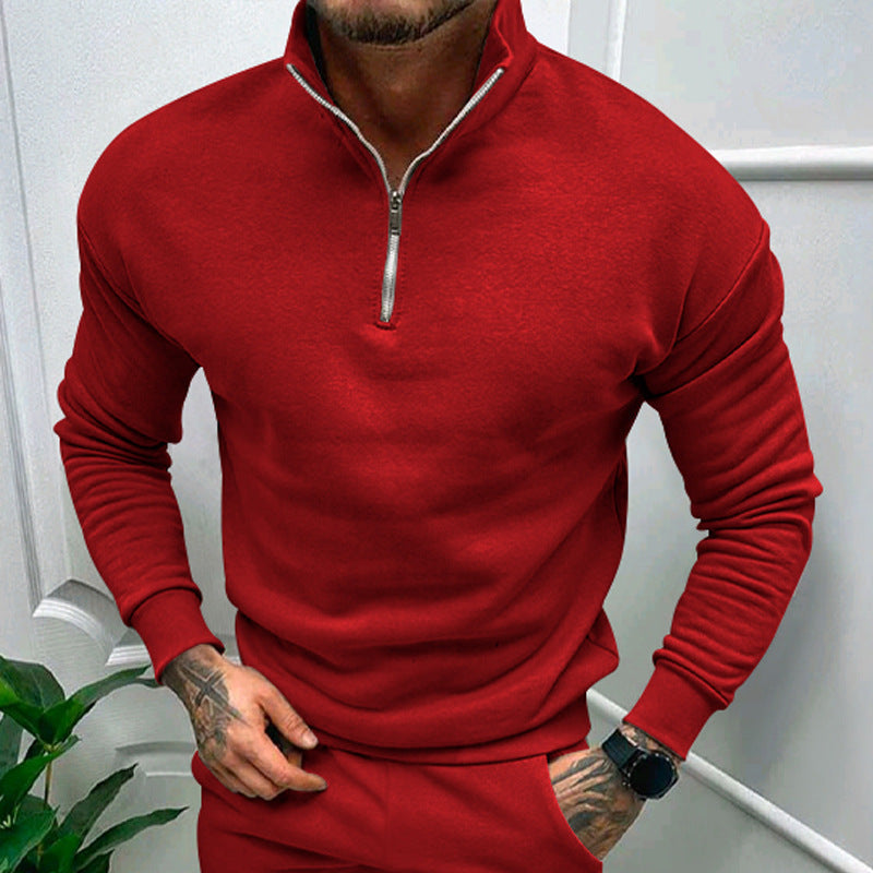 Herren eleganter Pullover mit Kragen und praktischem Reißverschluss Krohn-e