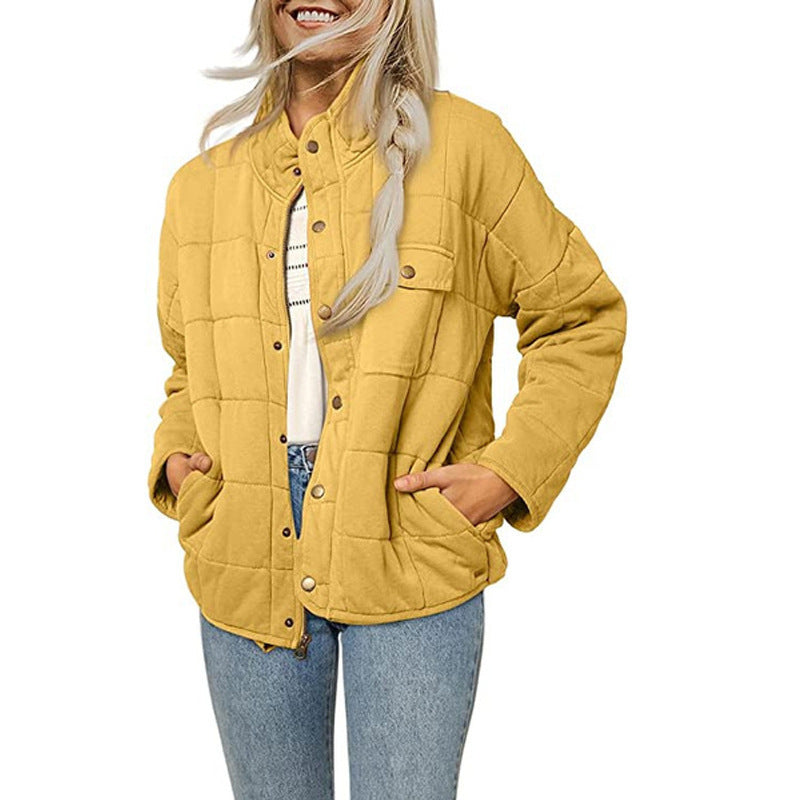 Damen Steppjacke mit dekorativem Knopf Krohn-e