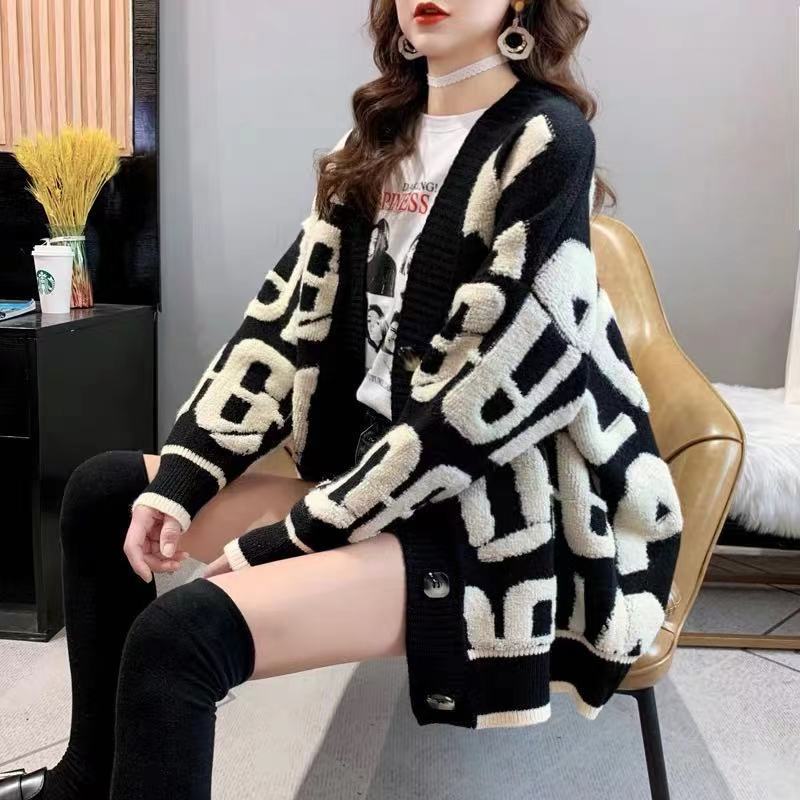 Damen stilvolle gestrickte Cardigan im Oversized-Look Krohn-e