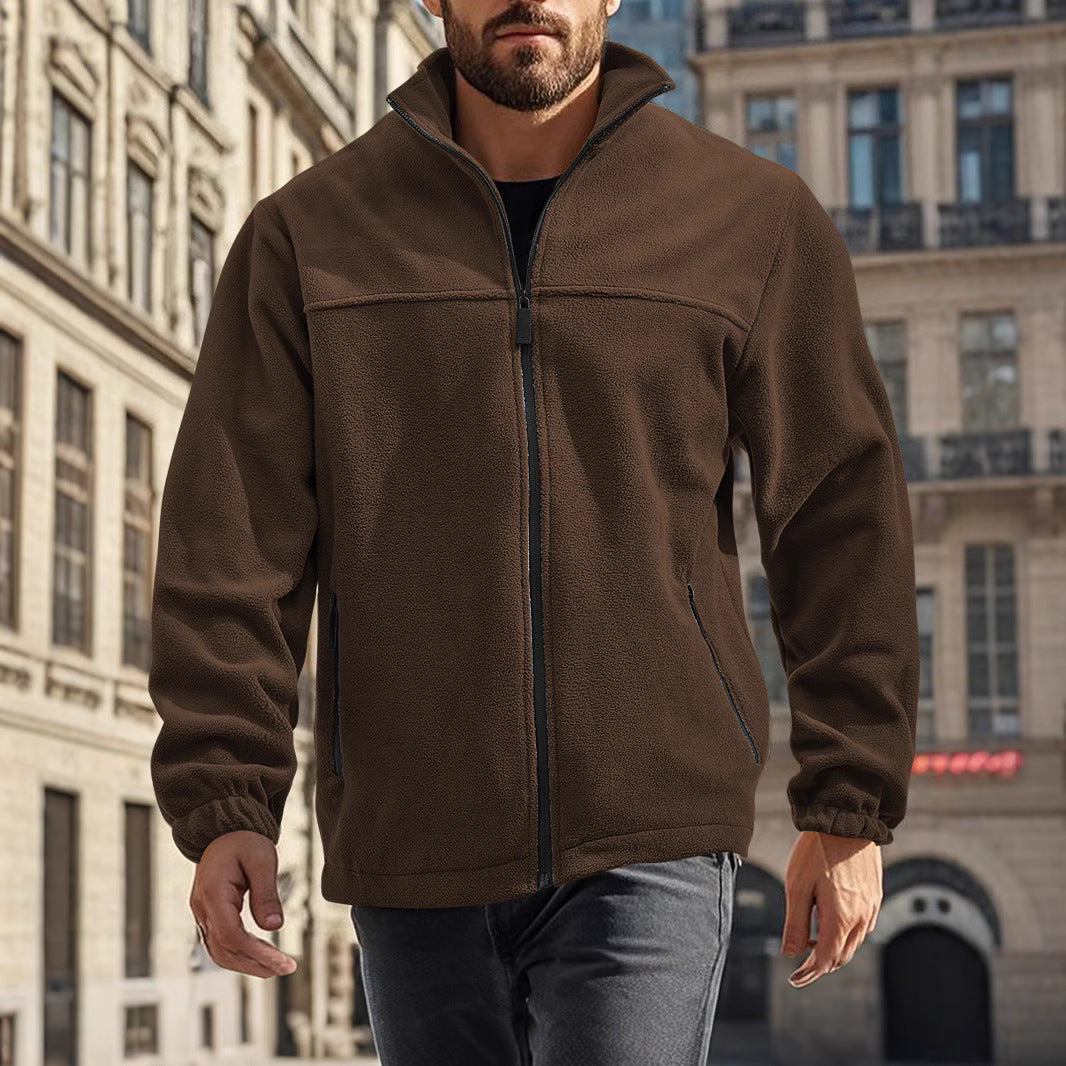 Herren Fleecejacke mit hohem Kragen Krohn-e