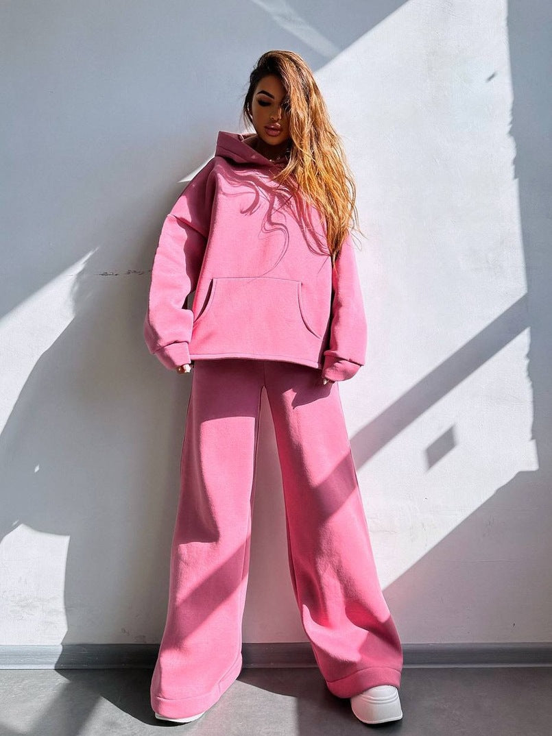 Damen Cooles Oversized Hoodie und weite Freizeithose Krohn-e