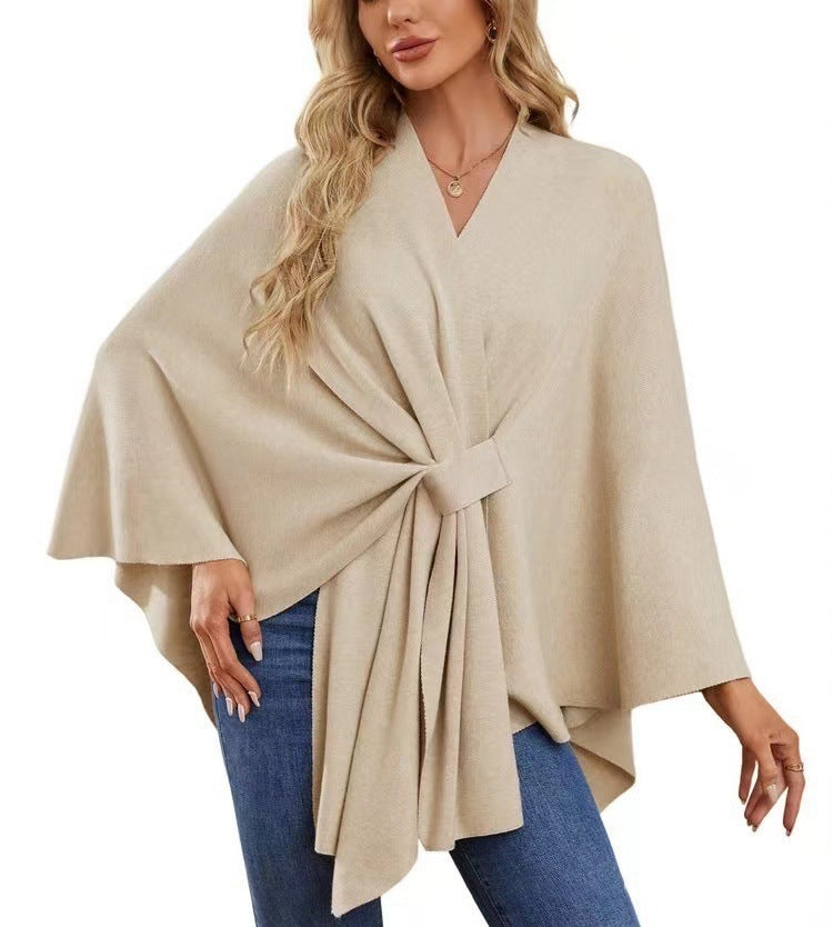 Damen Eleganter Wickelpullover mit asymmetrischem Schnitt Krohn-e