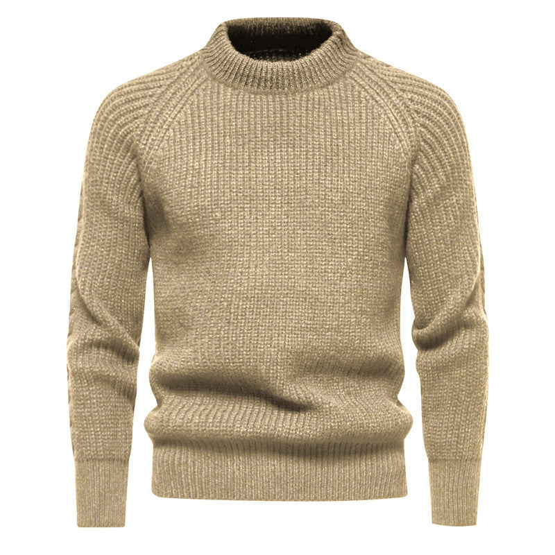Herren Grobstrickpullover mit hohem Kragen und zeitlosem Design Krohn-e