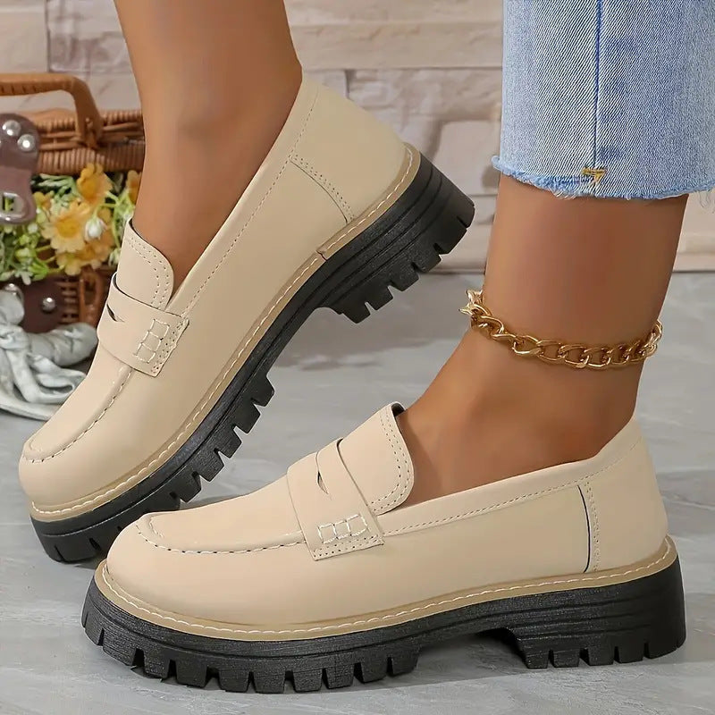 Heidi Mode | Britischen Stil Frauen Schuhe dicke Ferse dicke Sohle