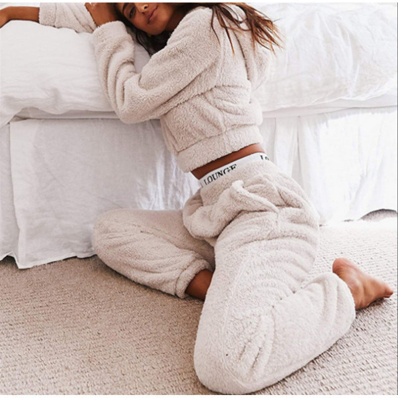 Damen kuscheliges Lounge-Set aus weichem Fleece Krohn-e