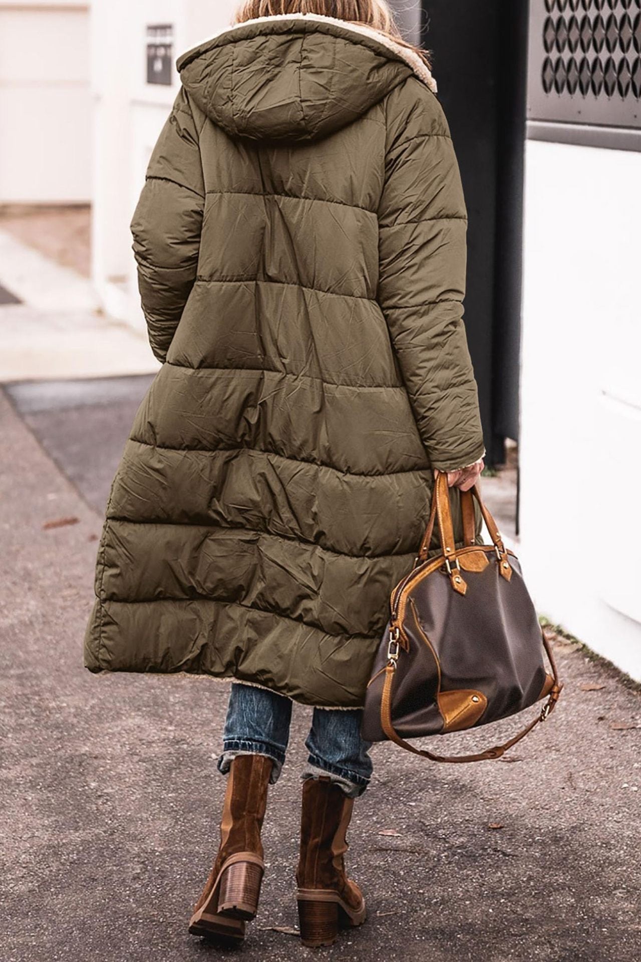 Damen Lange gefütterte Winterjacke mit luxuriösem Innenfutter Krohn-e