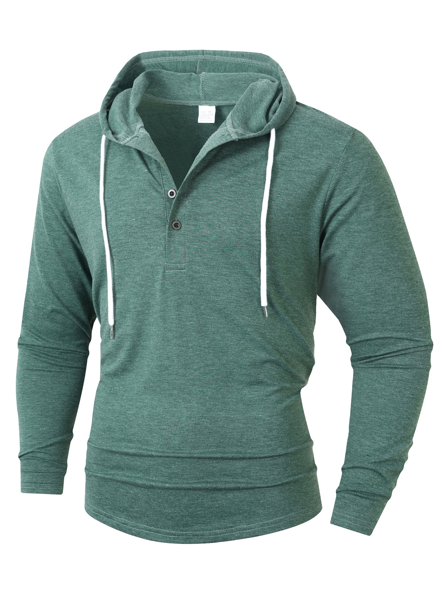 Herren Hoodie mit knöpfbarem Kragen und Kordelzug Krohn-e