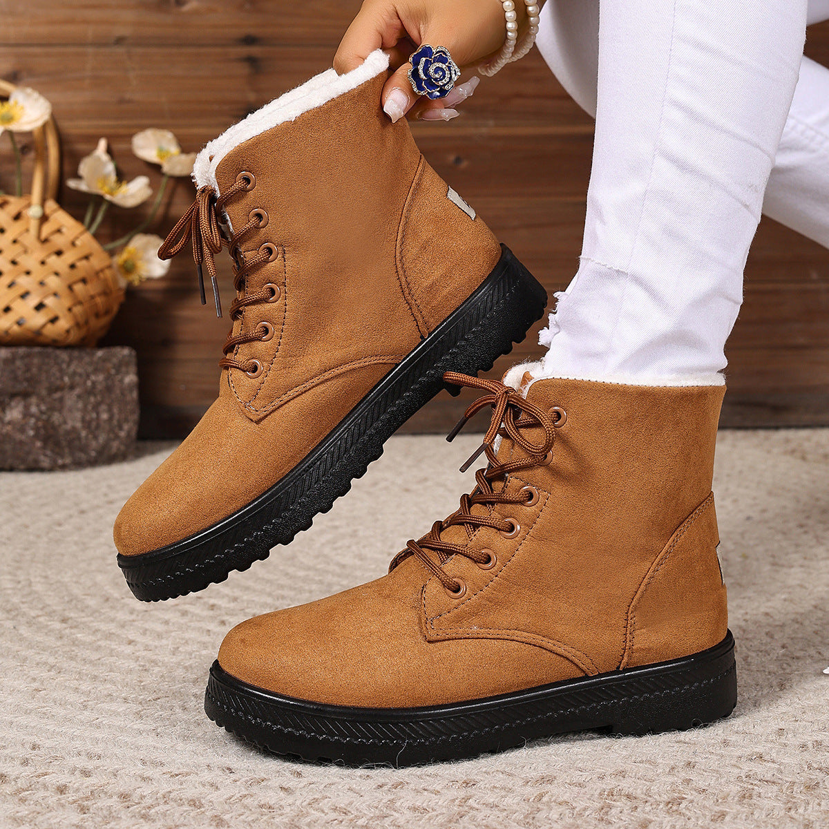 Damen Warm gefütterte Winterstiefel Krohn-e