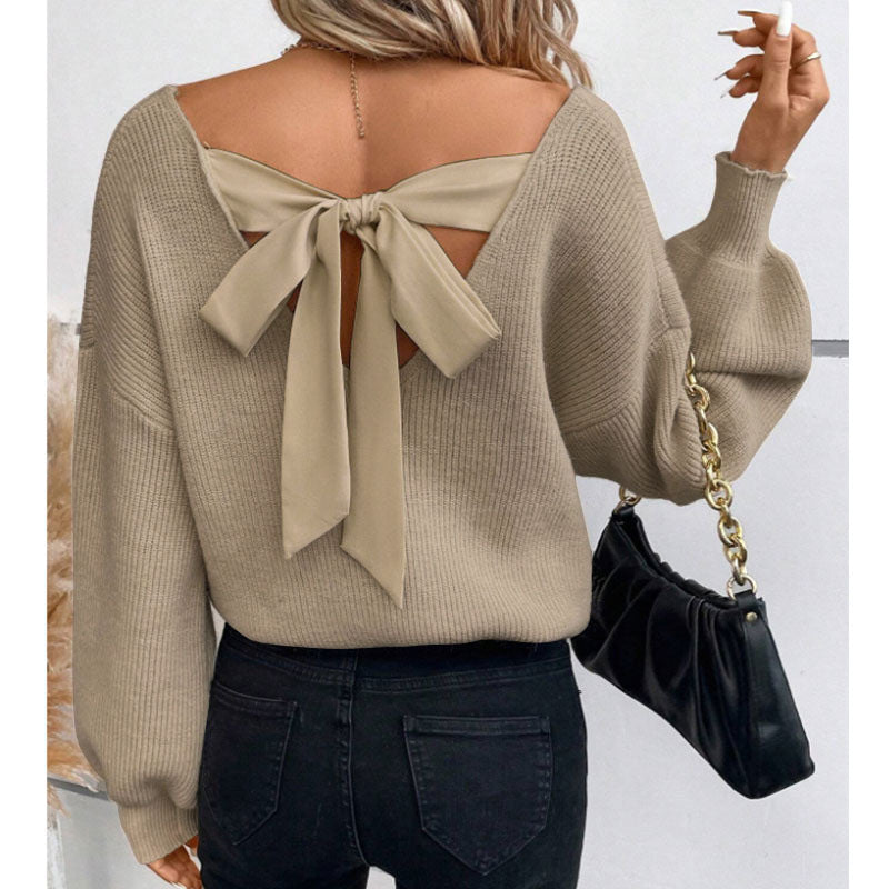 Damen Pullover mit eleganter Schleifen-Ausschnittgestaltung Krohn-e