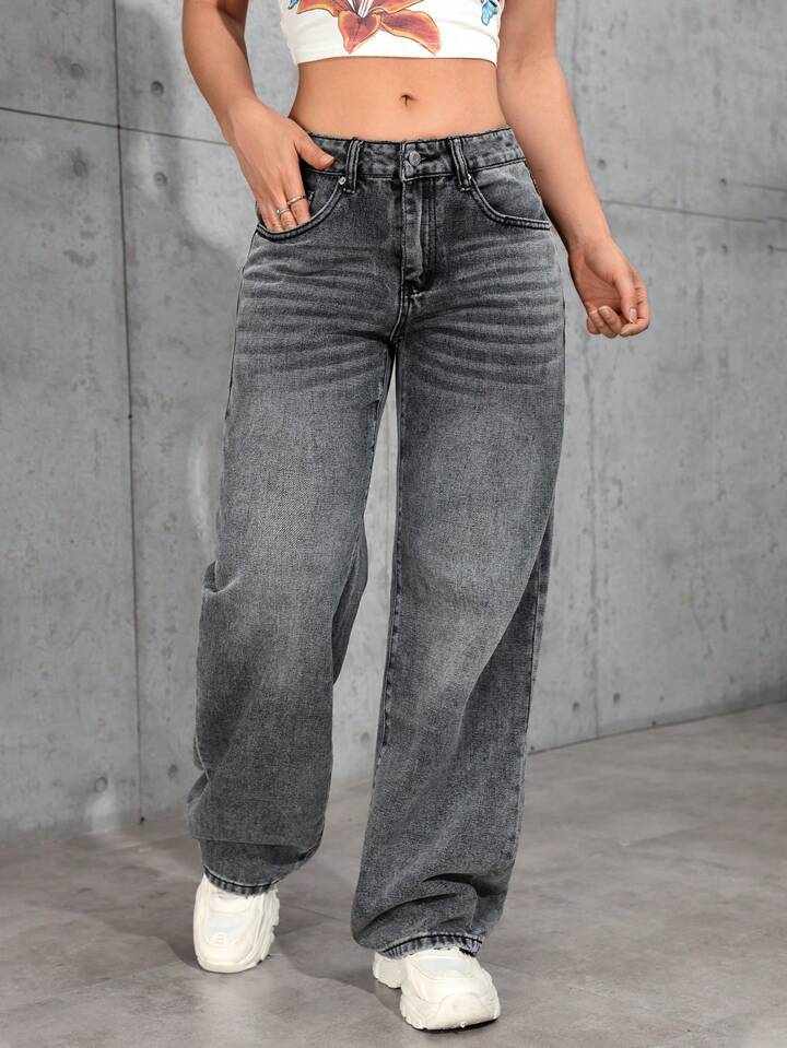 Damen Weite Jeans im lässigen Schnitt mit modernem Vintage-Look Krohn-e