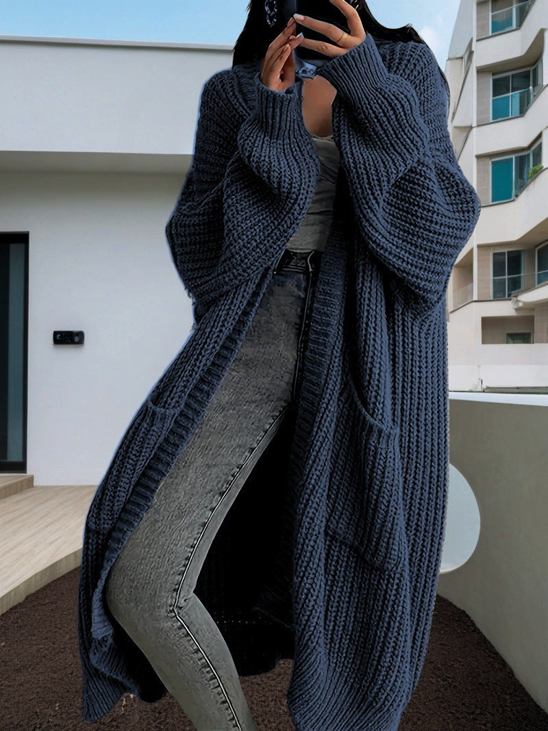 Damen Großer Strickcardigan mit lässiger Passform und großen Taschen Krohn-e
