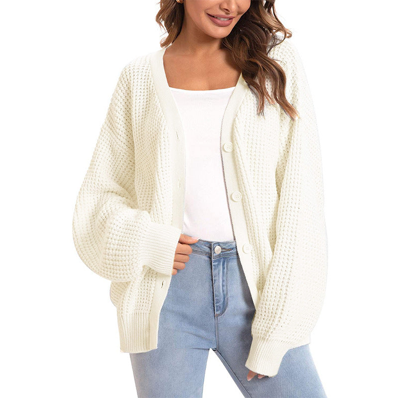 Damen Grober Strickcardigan mit offenem Design und lässigem Schnitt Krohn-e