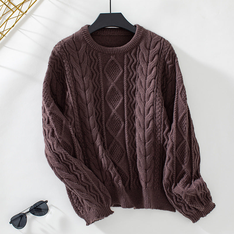 Damen Grobstrickpullover mit strukturiertem Zopfmuster Krohn-e