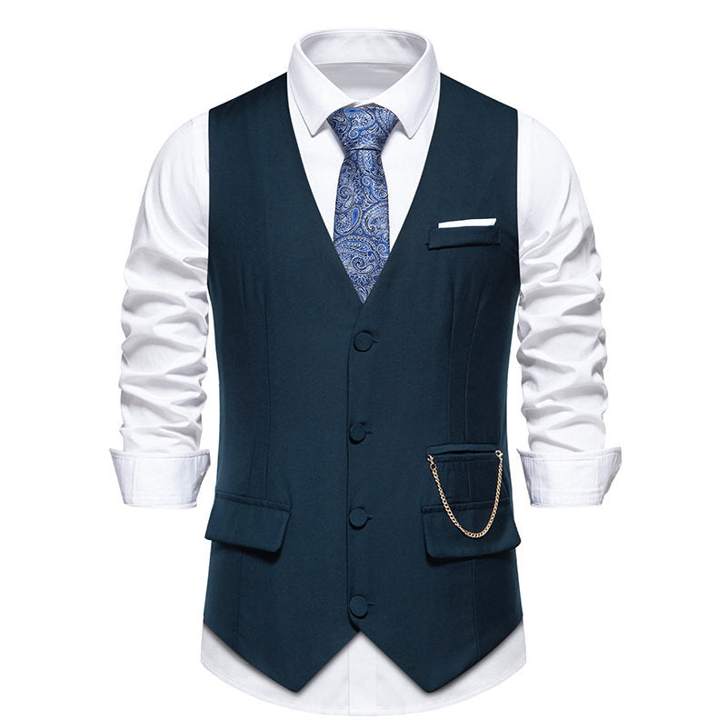 Herren elegante Anzugweste mit praktischen Taschen und modischem Design Krohn-e