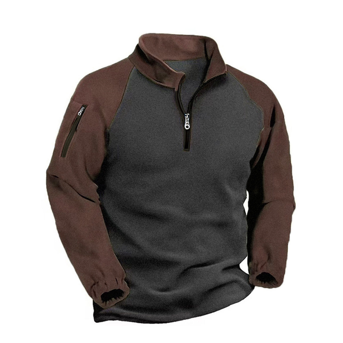 Herren funktionale Fleecejacke mit Stehkragen und Reißverschluss Krohn-e
