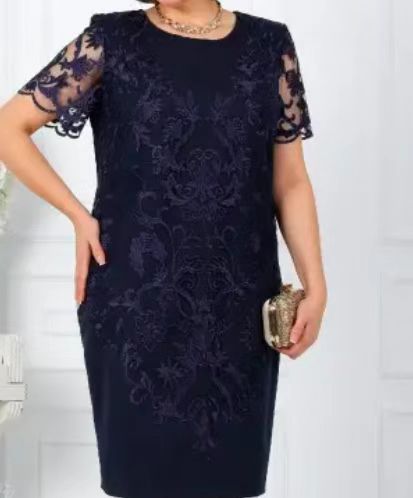 Damen Elegantes Kleid mit floraler Spitze Krohn-e