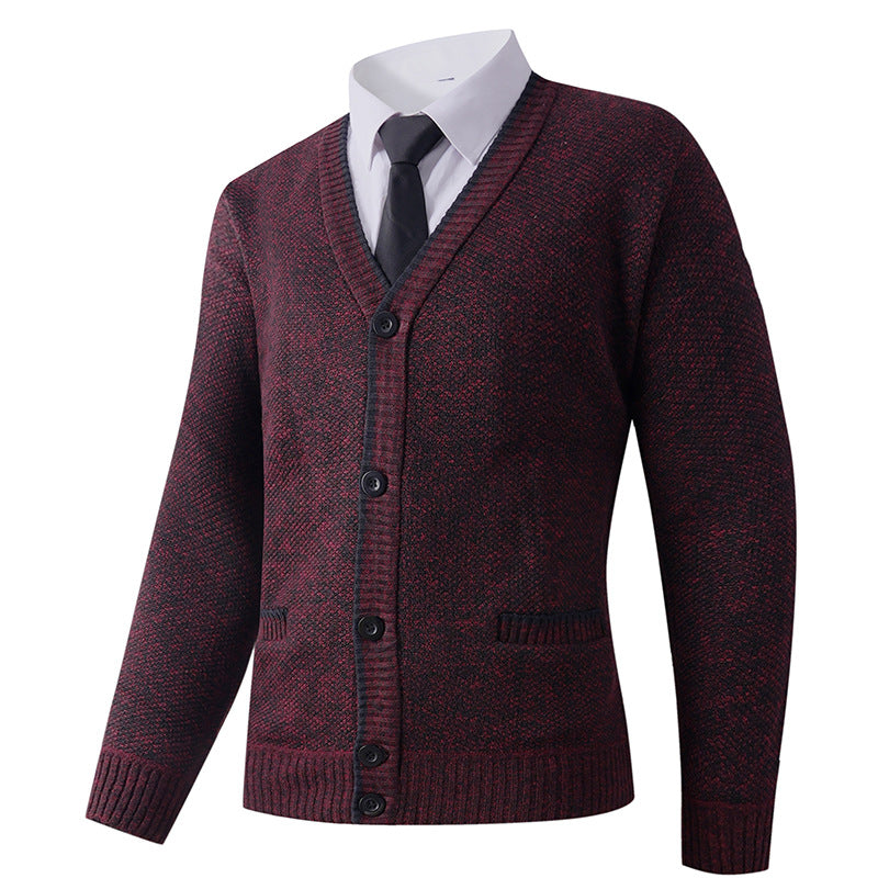 Herren Strickjacke mit V-Ausschnitt und klassischem Design Krohn-e