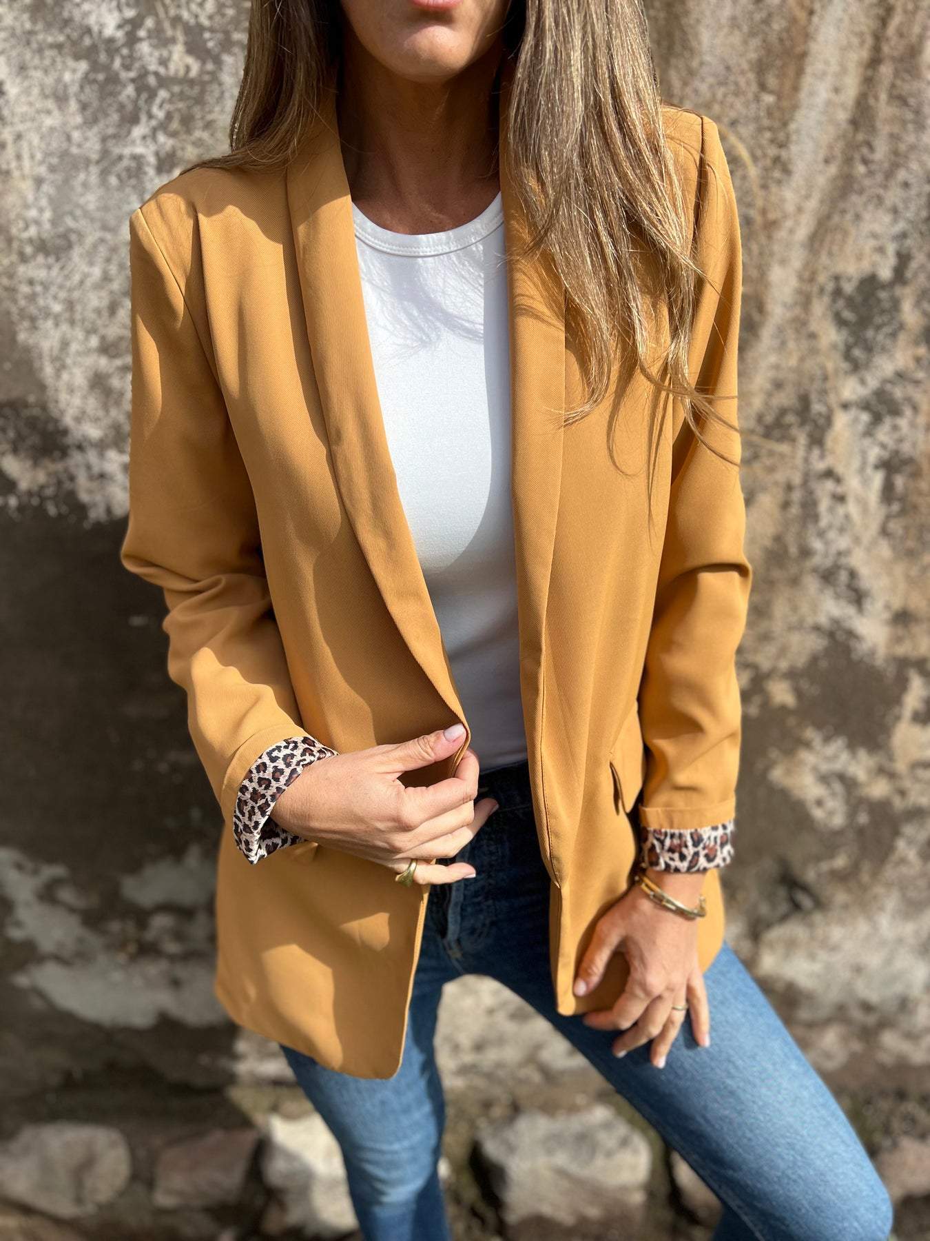 Krohn-e | Blazer mit Леопарденmuster Füttert