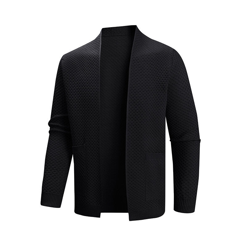 Herren Strickjacke mit strukturiertem Design und praktischen Taschen Krohn-e