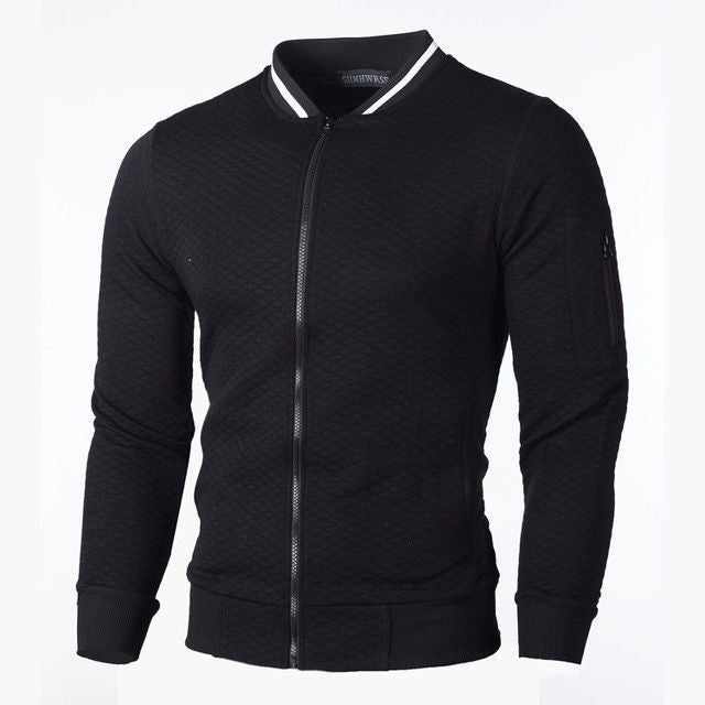 Herren Sweatjacke mit hochwertiger Struktur und sicherer Reißverschlusstasche Krohn-e