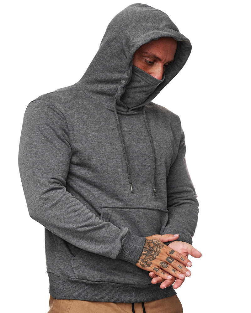 Herren Kapuzenpullover mit multifunktionalem Kragen Krohn-e
