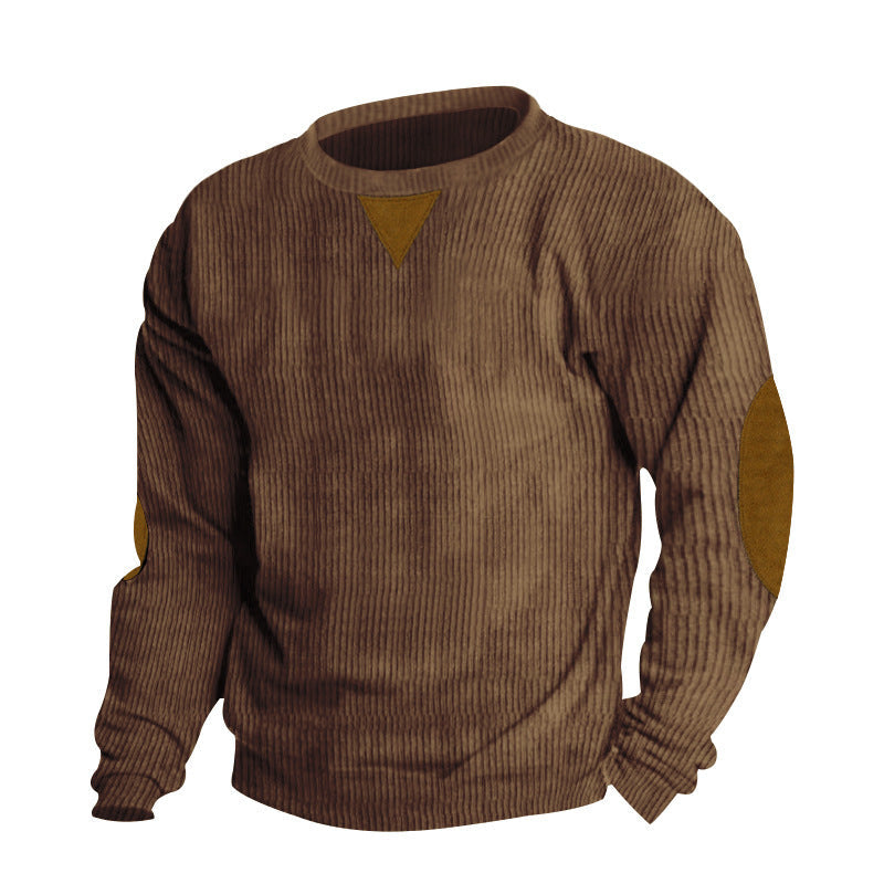 Herren bequemer Strickpullover mit eleganten Ellbogenpatches Krohn-e