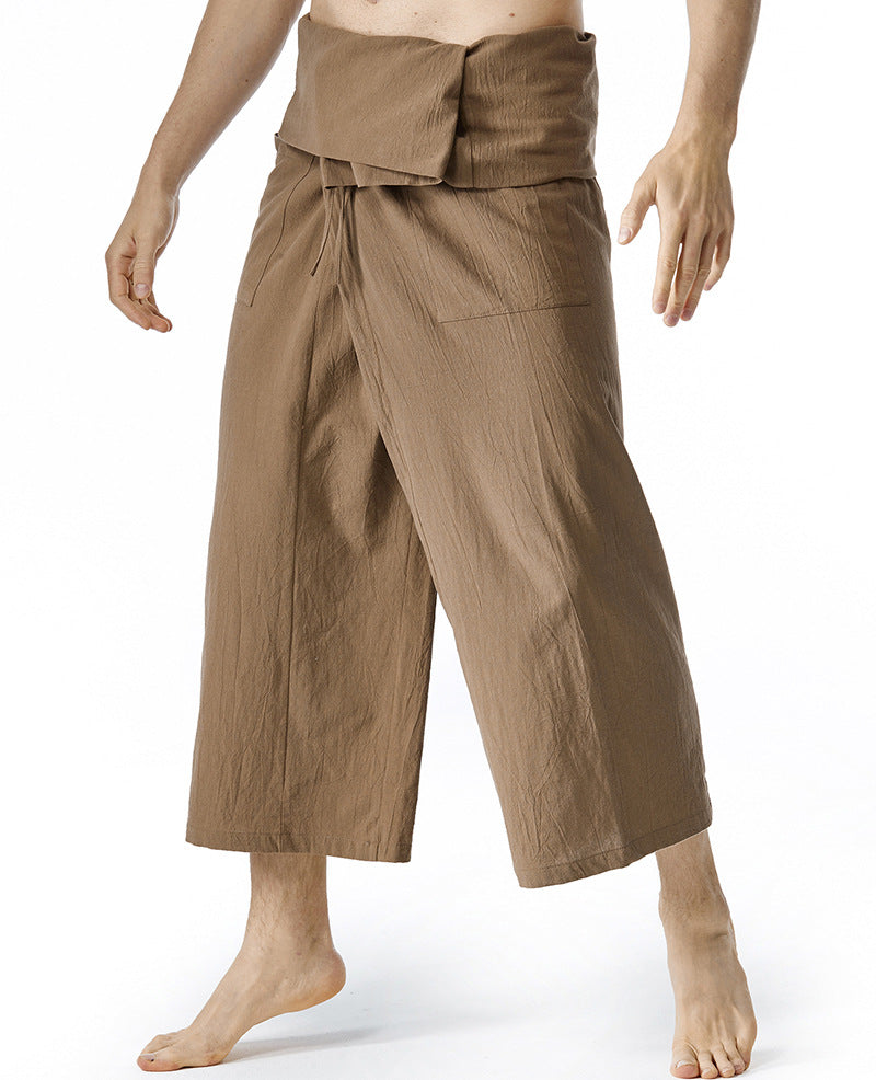 Herren lässige Bundfaltenhose mit praktischen Seitentaschen Krohn-e