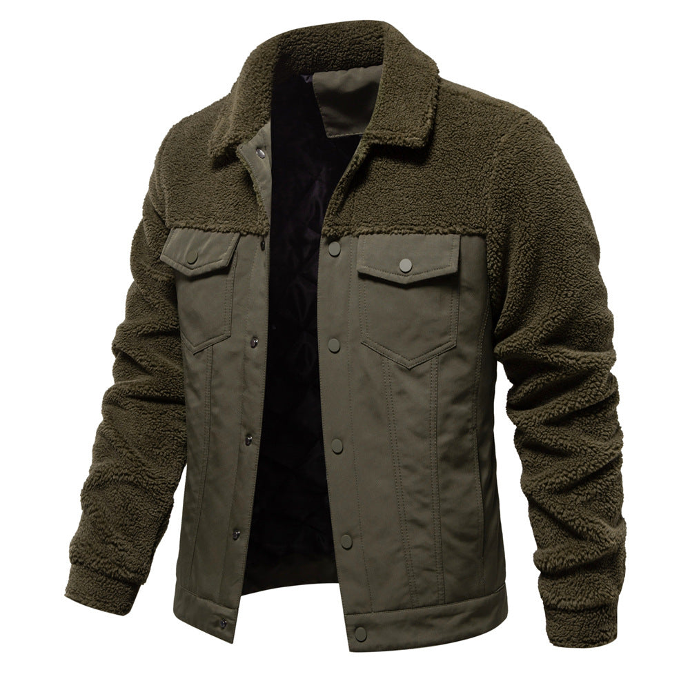 Herren gefütterte Jacke im Jeansstil Krohn-e
